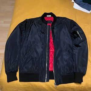 Zara man basic navy blue bomber jacket XL 44